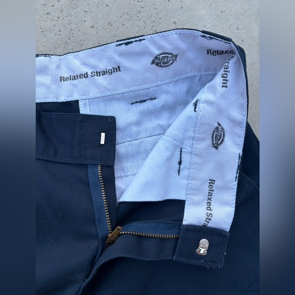 DICKIES Relaxed Straight Navy Twill Cargo Trouser Work Pant Unisex 28x30 - Picture 2 of 6